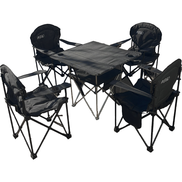 ست میز و صندلی کارگردانی کمپینگ مجموعه 5 عددی