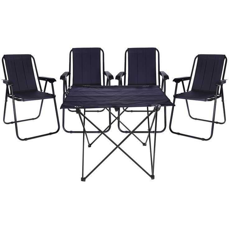 میز و صندلی تاشو سفری ۴ نفره مدل APD فوم دار ۹ فنره