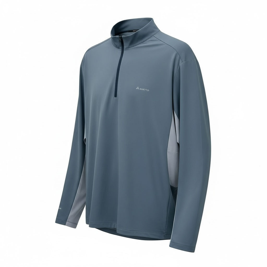 بلوز نیم زیپ مردانه هامتو مدل 18U154A