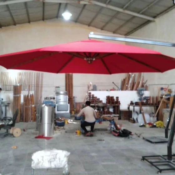 چتر سایبان پایه کنار قطر ۴ متری با LED