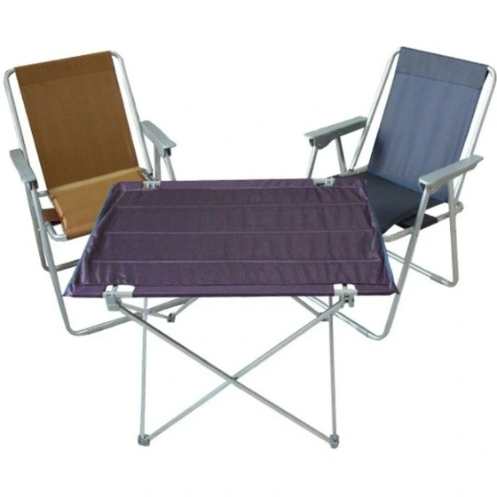 ست میز و صندلی تاشو مسافرتی ۲ نفره فوم دار با کاور و دسته مقاوم