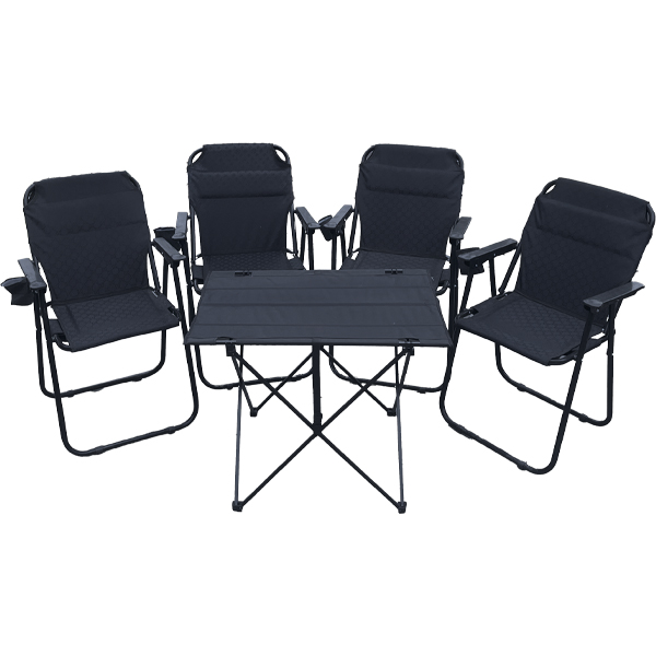 ست چهار نفره صندلی ساحلی تاشو و میز مسافرتی کاوردار